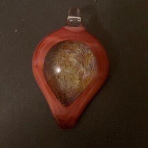Dichroic glass hand blown pendant. Made in Canada artisan Y2K